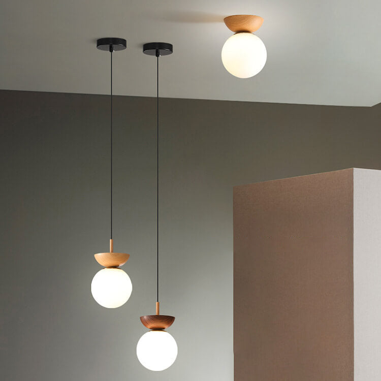 Plafonnier japonais en bois - Éclairage élégant et zen pour votre intérieur