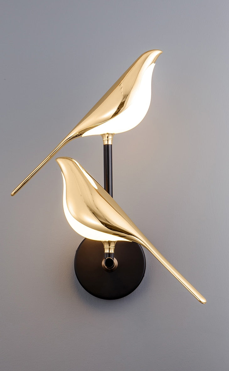 Applique Murale Moderne en Forme d'Oiseaux - Éclairage Design et Élégant