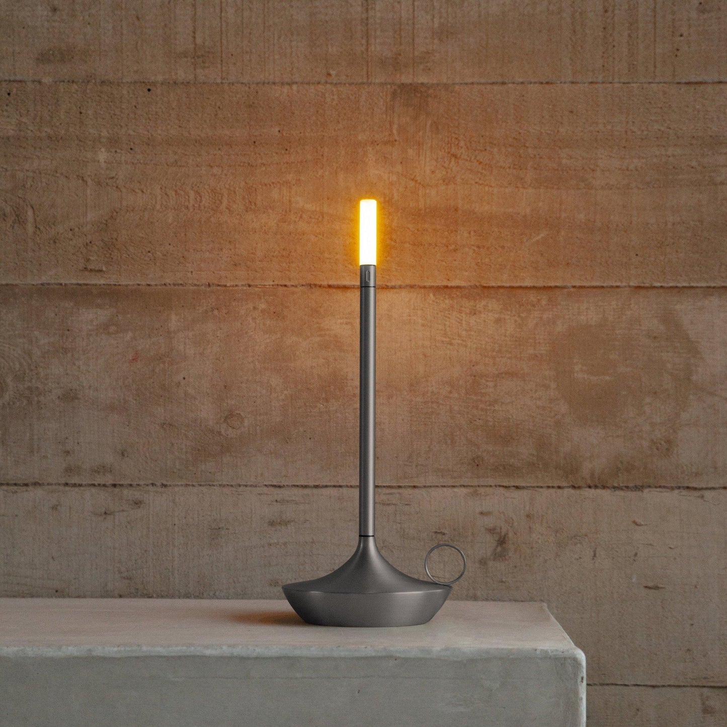 Bougie - Lampe de table élégante en métal et verre - Ambiance chic