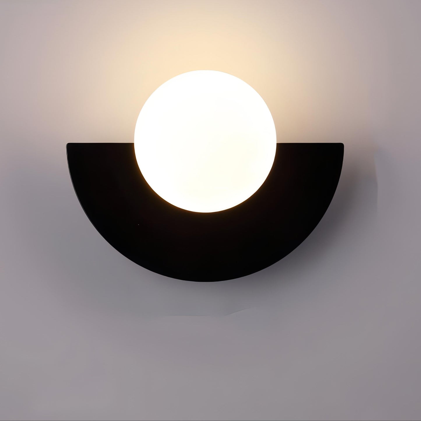 Applique murale - Style nordique - Luminaire design en demi-cercle