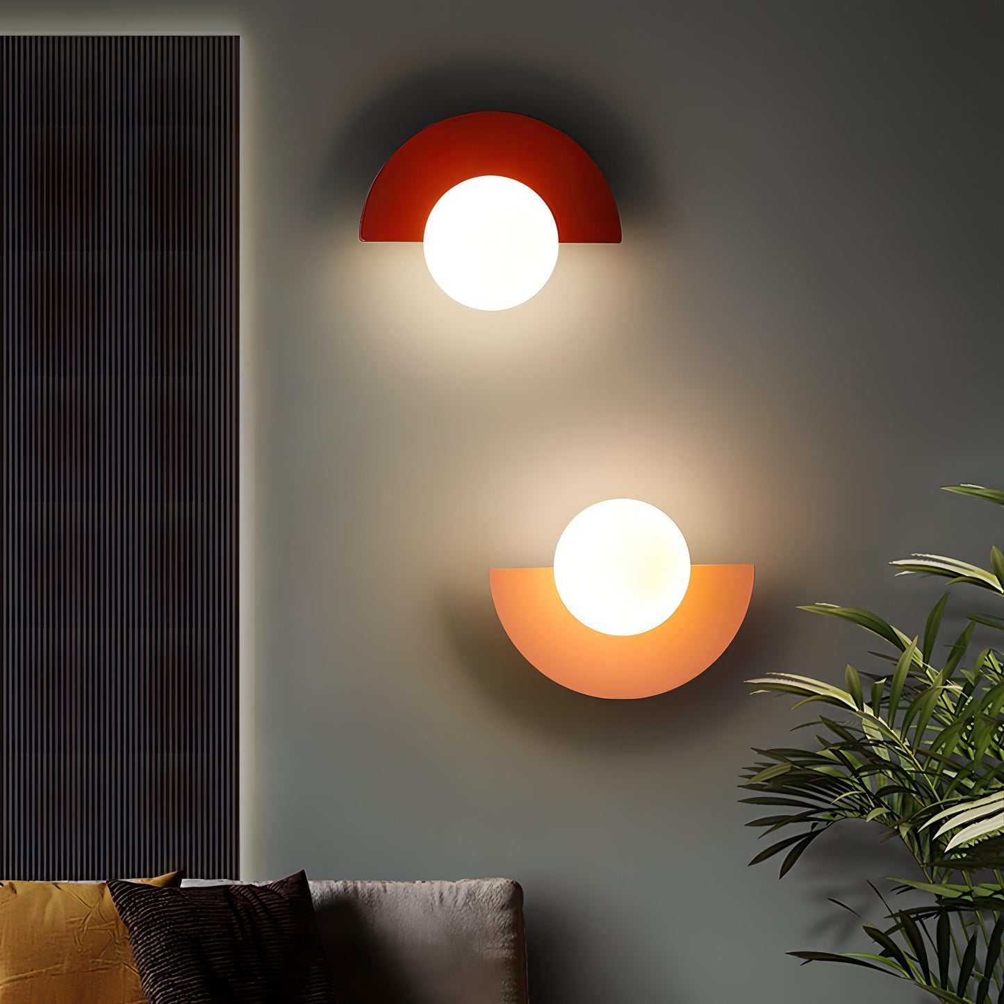 Applique murale - Style nordique - Luminaire design en demi-cercle