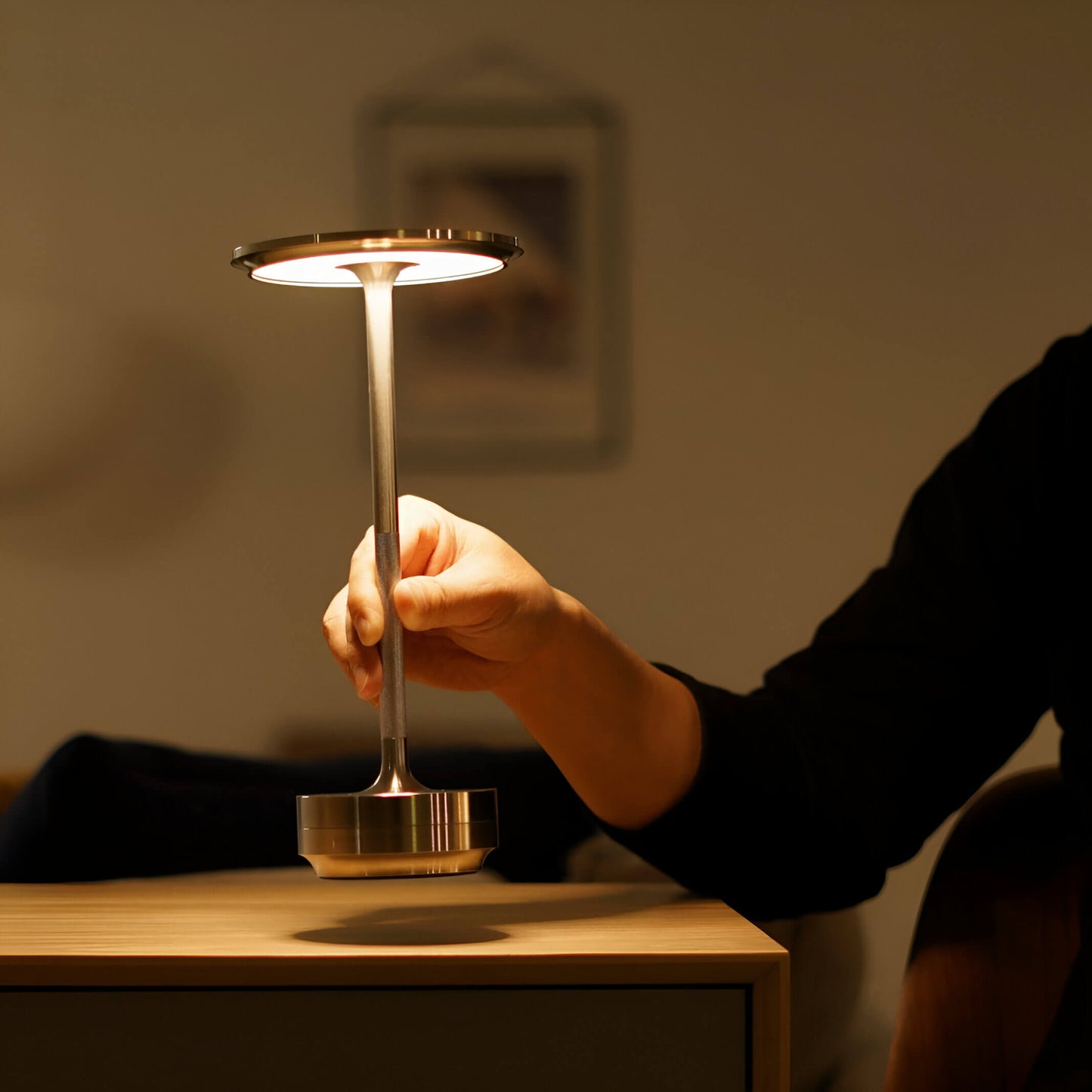 Lampe de table - Sans fil et rechargeable - Eclairage LED d'ambiance