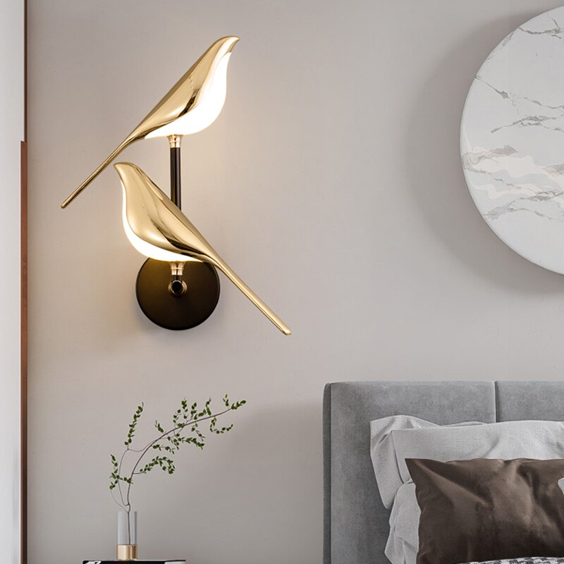 Applique Murale Moderne en Forme d'Oiseaux - Éclairage Design et Élégant