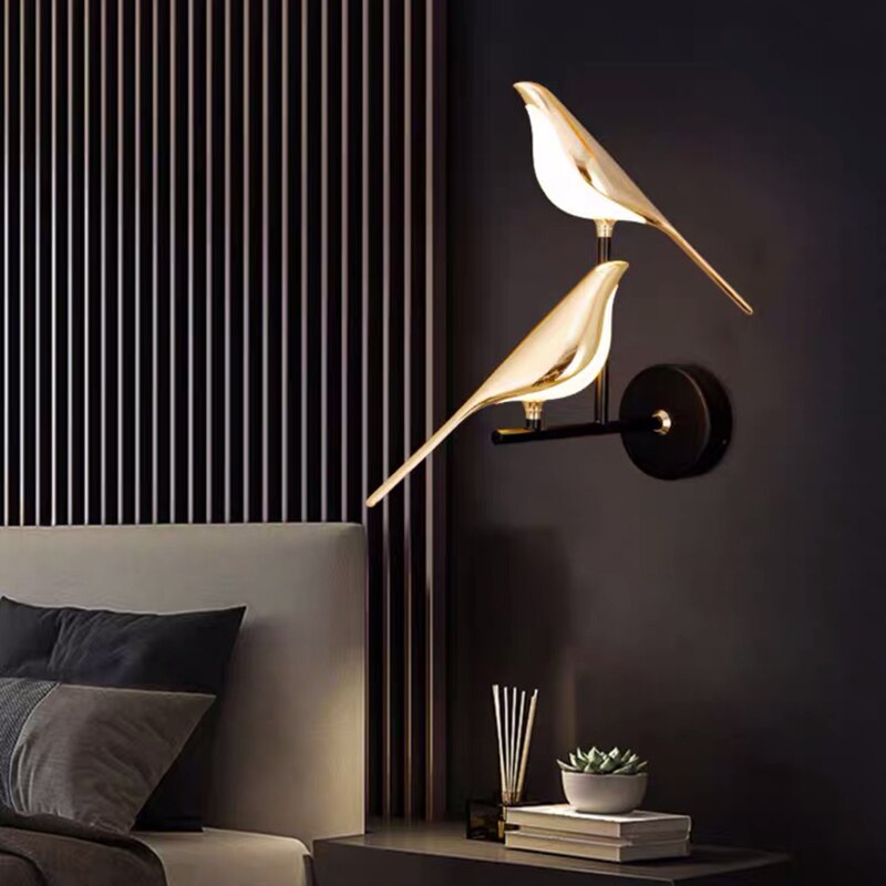 Applique Murale Moderne en Forme d'Oiseaux - Éclairage Design et Élégant