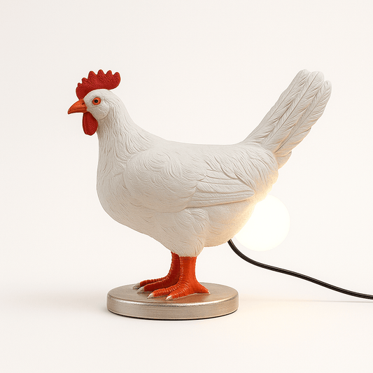 Lampe de table amusante en forme de poulet - Design ludique et original
