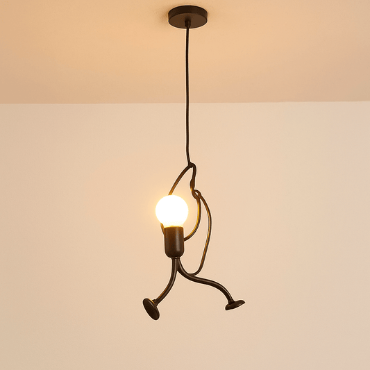 Lampe pendante - Style rétro - Finition en fer Fixation décorative