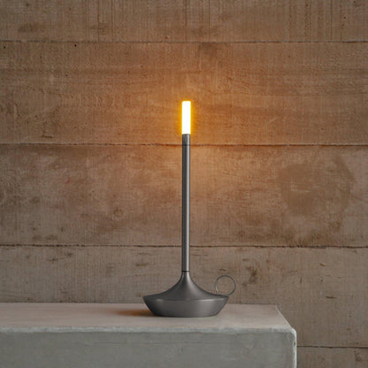Bougie - Lampe de table élégante en métal et verre - Ambiance chic