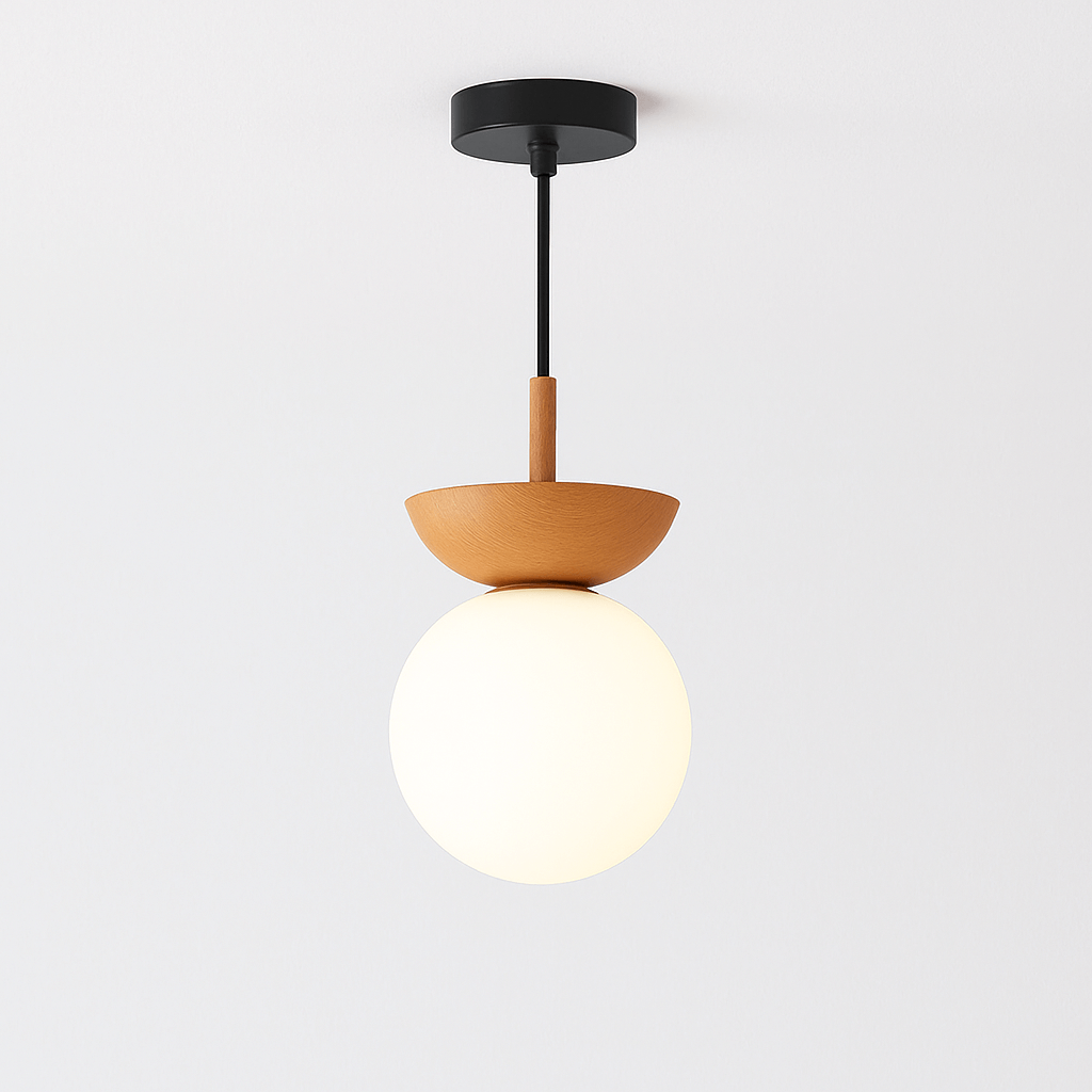 Plafonnier japonais en bois - Éclairage élégant et zen pour votre intérieur