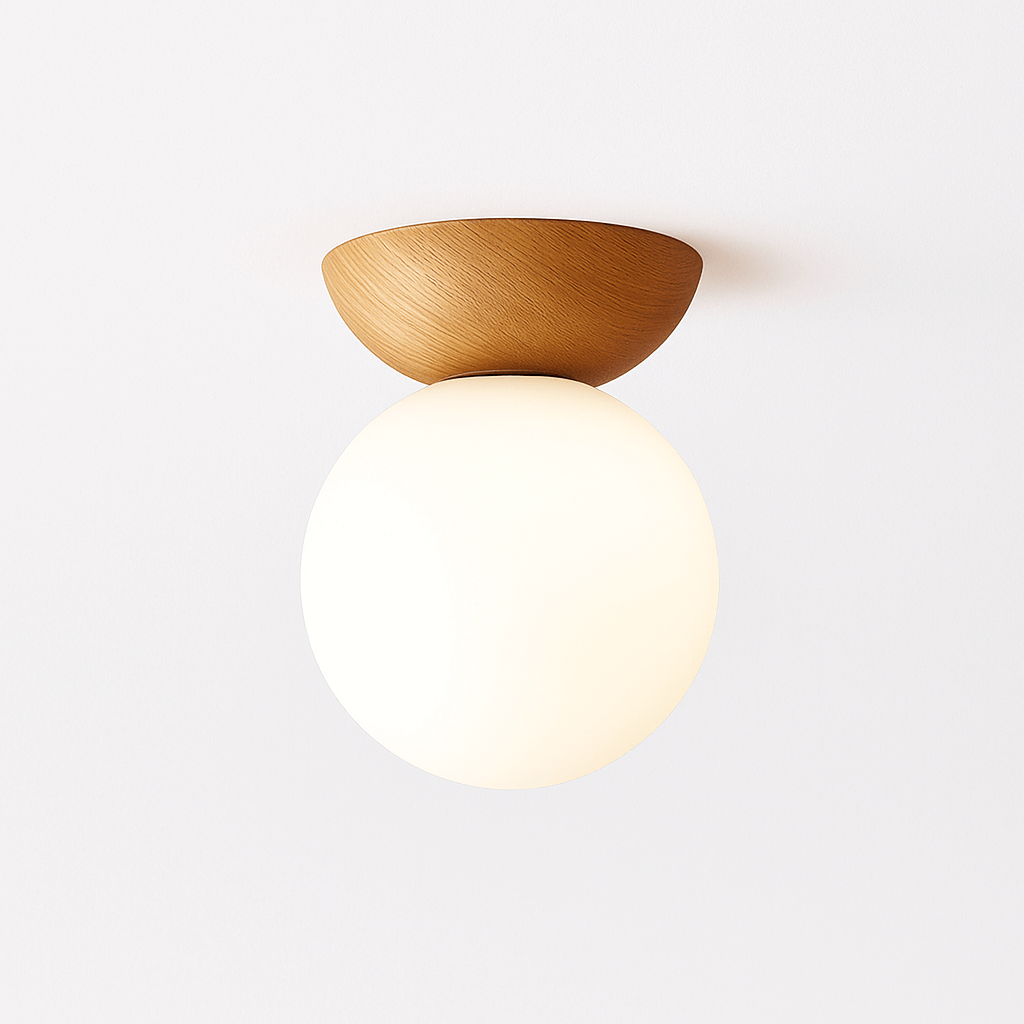 Plafonnier japonais en bois - Éclairage élégant et zen pour votre intérieur