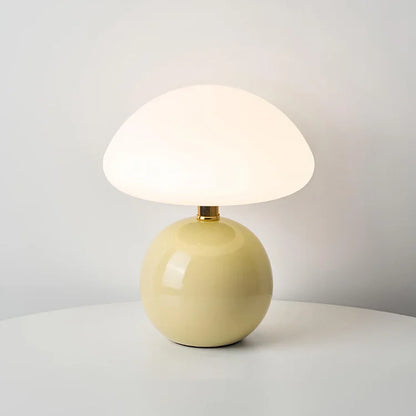Lampe à poser - Finition crème française - Forme champignon