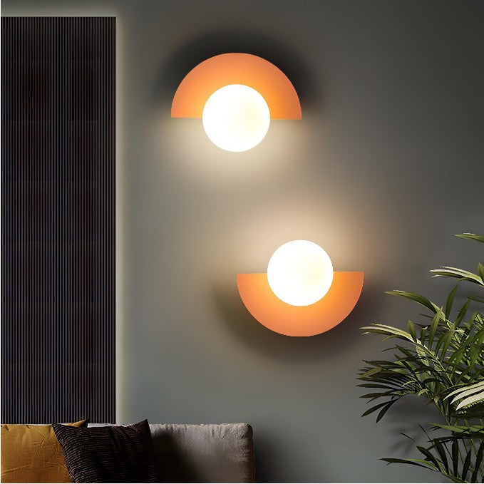 Applique murale - Style nordique - Luminaire design en demi-cercle